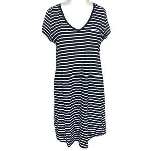 Gap size medium navy/white striped tshirt dress
